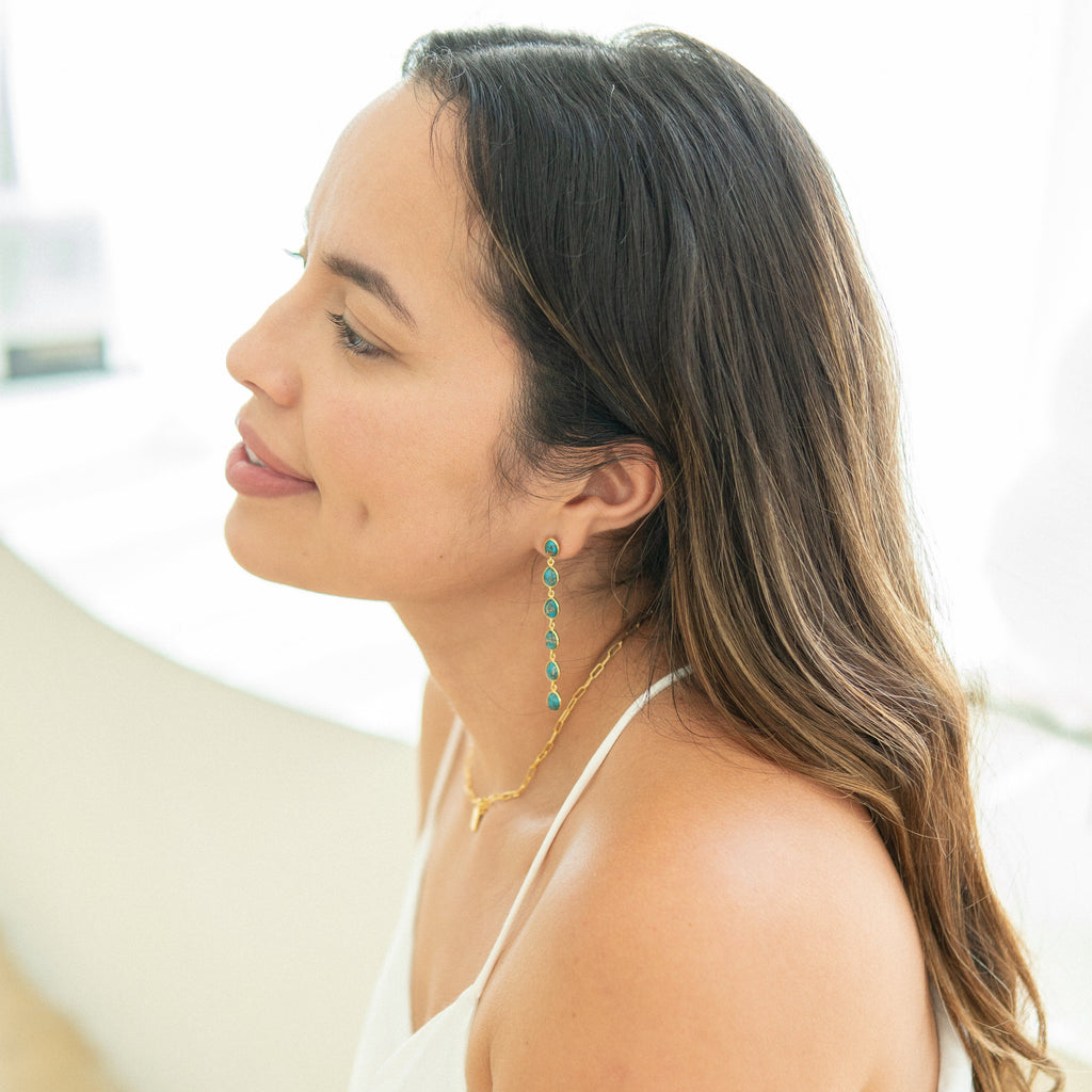 turquoise gemstone earrings