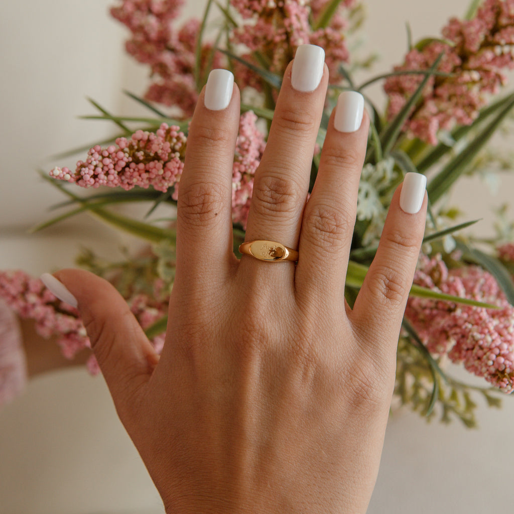 ring with message that says "fuck off"